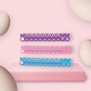 Easter Bunny Molded Rubber Bracelets - 12 Pc.